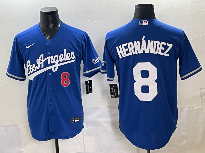 Men Los Angeles Dodgers #8 Hernandez blue Game 2026 Nike MLB Jersey 04010009